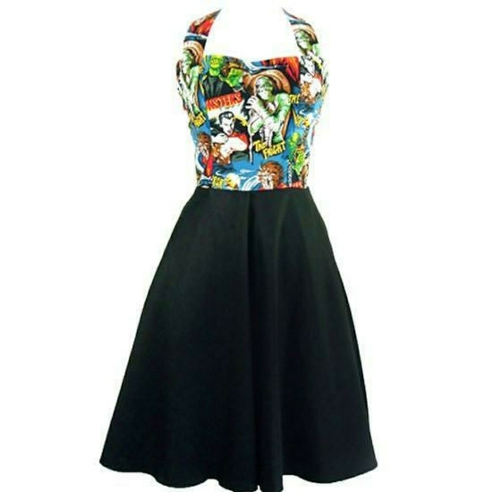 Helmet classic movie monsters swing dress